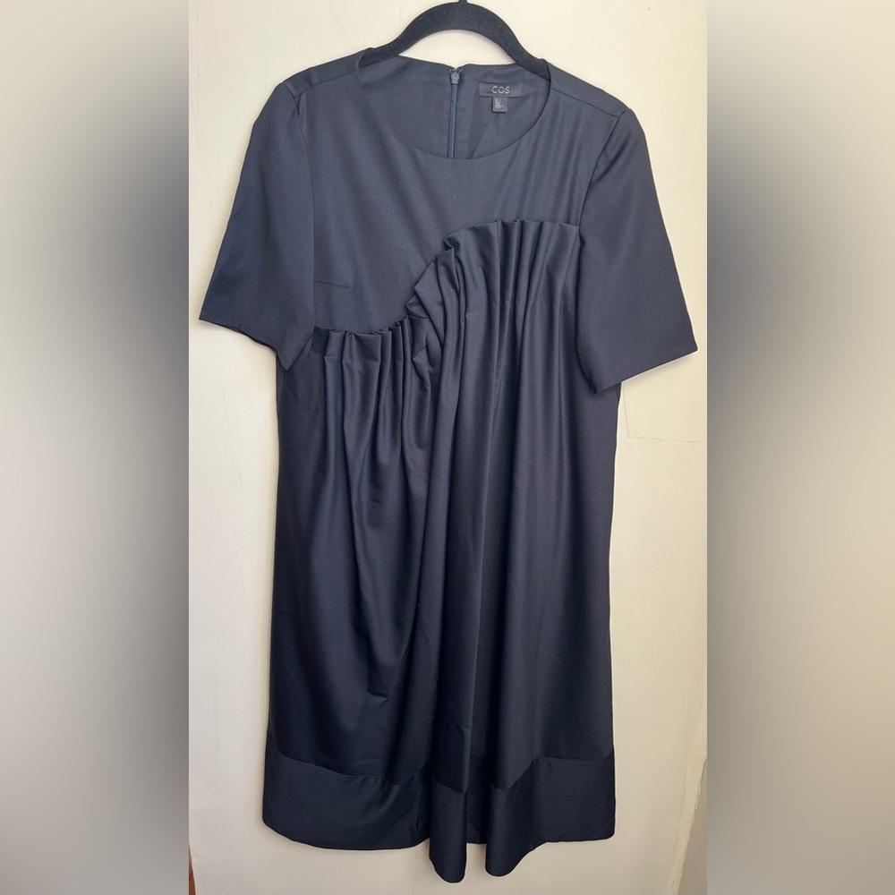 COS sculptural midi dress